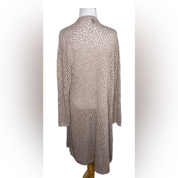 TORRID Sweater Women’s 2X Cream Long Duster Cardigan Casual Knit - Picture 4 of 7